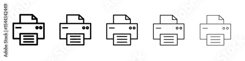 Printer icon black and white vector sign