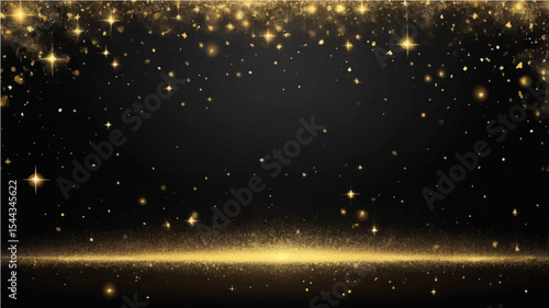 Fireworks bursting in the starry night sky with glowing lights and sparkling celebration