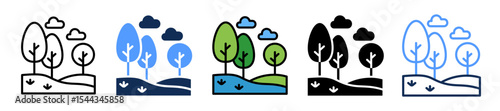 Trees multiple icon