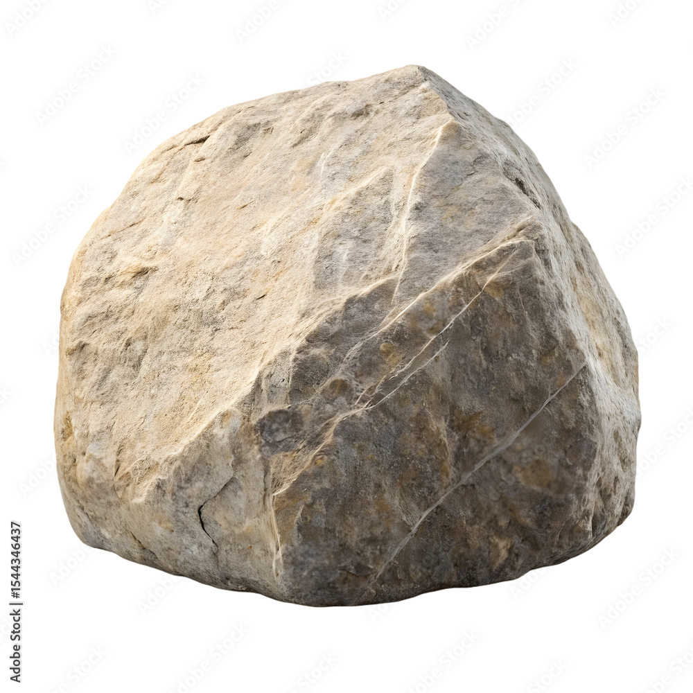 Obraz premium Rough Granite Rock isolated on transparent background