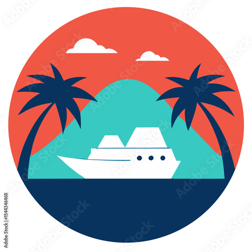 Tropical vacation cruise ship island getaway