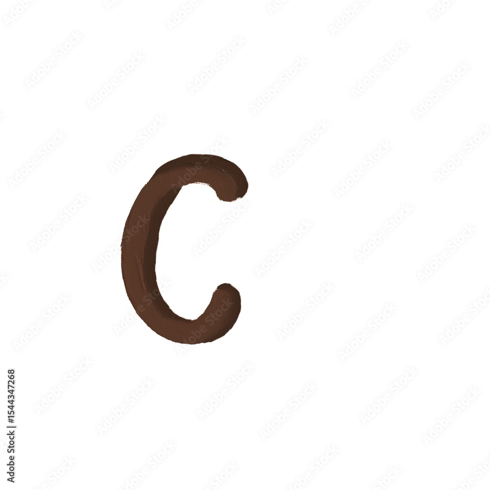 Fototapeta premium Brown letter C