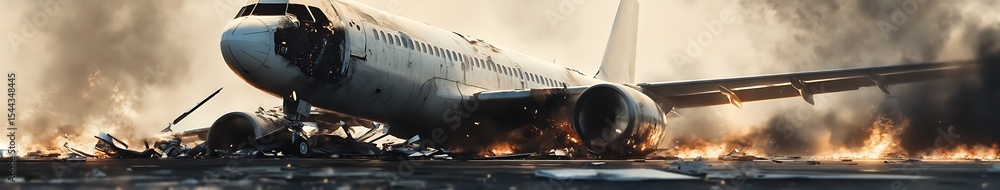 Obraz premium Airplane Accident Concept Image