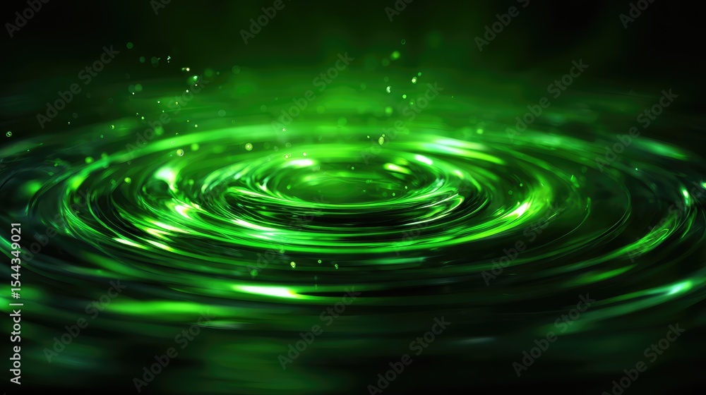 Green liquid ripples with concentric circles. Green liquid ripples with concentric circles.