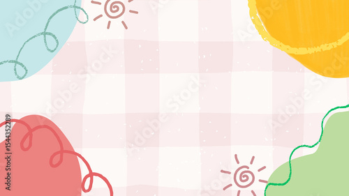 Playful Pastel Checkered Template