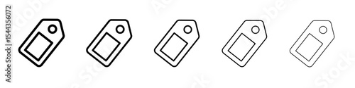Tag Icon black and white vector sign