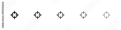 Target, aim, focus icon black and white vector sign
