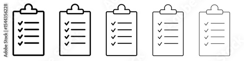 Task list icon black and white vector sign