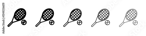 Tennis icon black and white vector sign