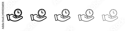 testing time icon black and white vector sign