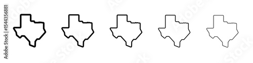 Texas icon black and white vector sign