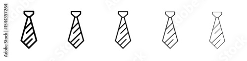 Tie icon black and white vector sign