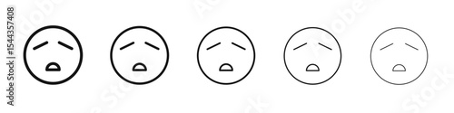 Tired icon black and white vector sign