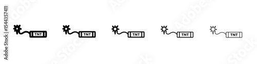TNT dynamite icon black and white vector sign