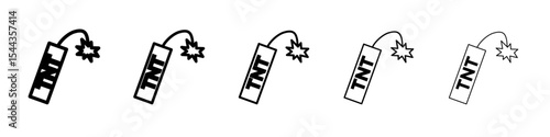 TNT dynamite icon black and white vector sign