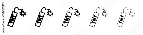TNT dynamite icon black and white vector sign