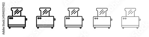 toaster icon black and white vector sign
