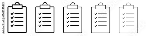 Todo list icon black and white vector sign