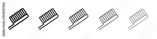 tooth brush icon black and white vector sign