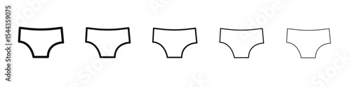 underpants icon black and white vector sign