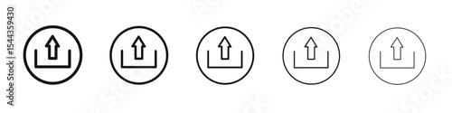 Upload Icon black and white vector sign