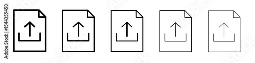 Upload Icon black and white vector sign