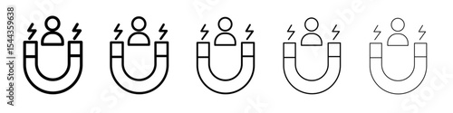 User Engagement icon black and white vector sign