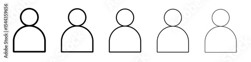 User icon black and white vector sign