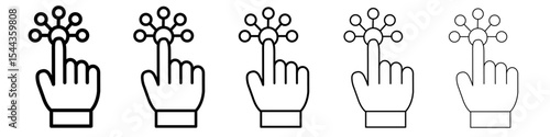 User interaction icon black and white vector sign