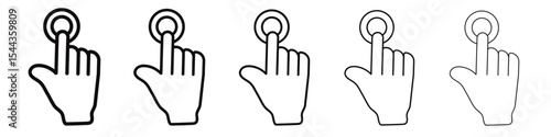 User interaction icon black and white vector sign