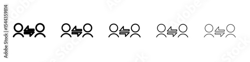 User interaction icon black and white vector sign