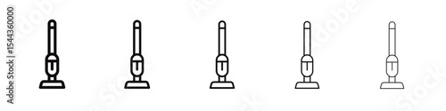 Vacuum cleaner Icon black and white vector sign