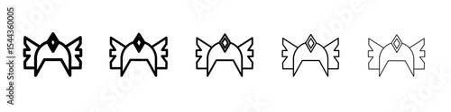 valkyrie icon black and white vector sign