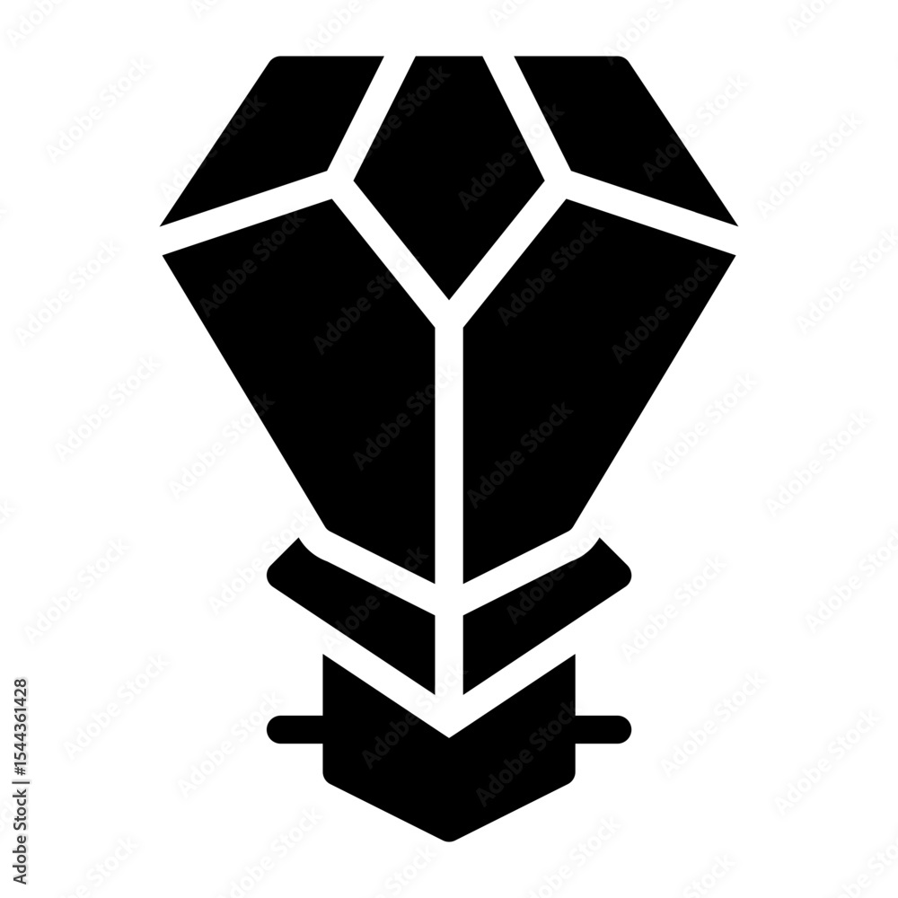 Origami Light Bulb Icon Origami Light Bulb Icon