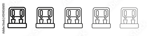 Water dispenser icon black and white vector sign