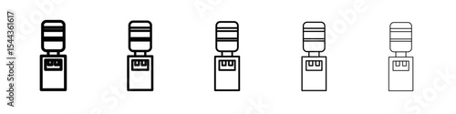 Water dispenser icon black and white vector sign