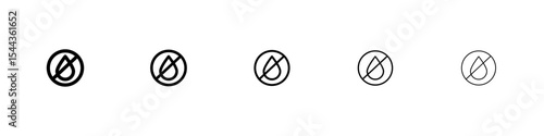 Water not clear icon black and white vector sign