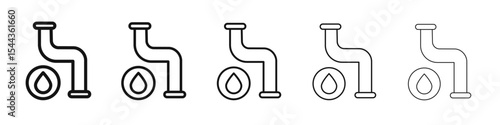 Water pipes icon black and white vector sign