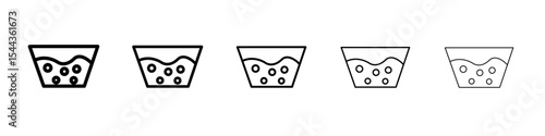 Water soak icon black and white vector sign