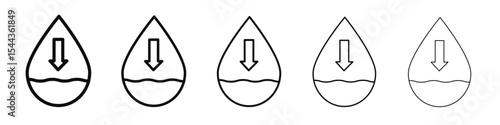 Water supply icon black and white vector sign