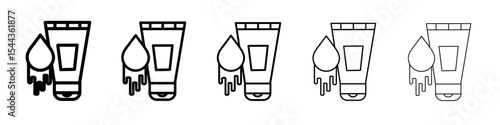 Water-based lubricant icon black and white vector sign