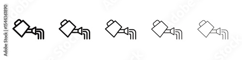 Watering Can icon black and white vector sign