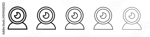 Webcam icon black and white vector sign