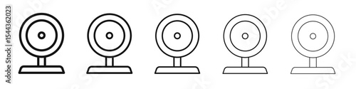 Webcam icon black and white vector sign