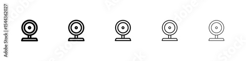 Webcam icon black and white vector sign