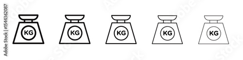 Weight icon black and white vector sign