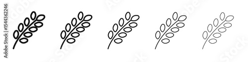 Wheat icon black and white vector sign
