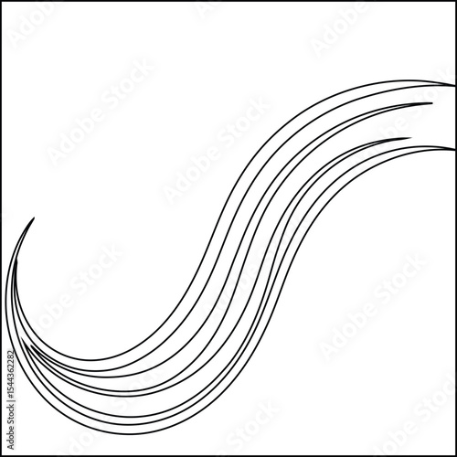 Abstract design of flowing parallel grey lines