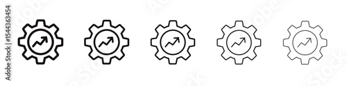 work Efficiency icon black and white vector sign