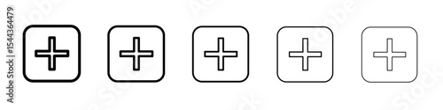 Add Icon black and white vector sign